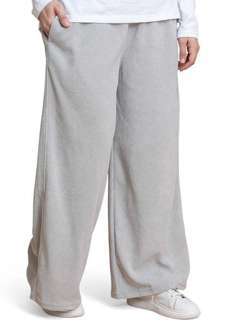 Grey Velvet Wide Leg (W) - Khotwh